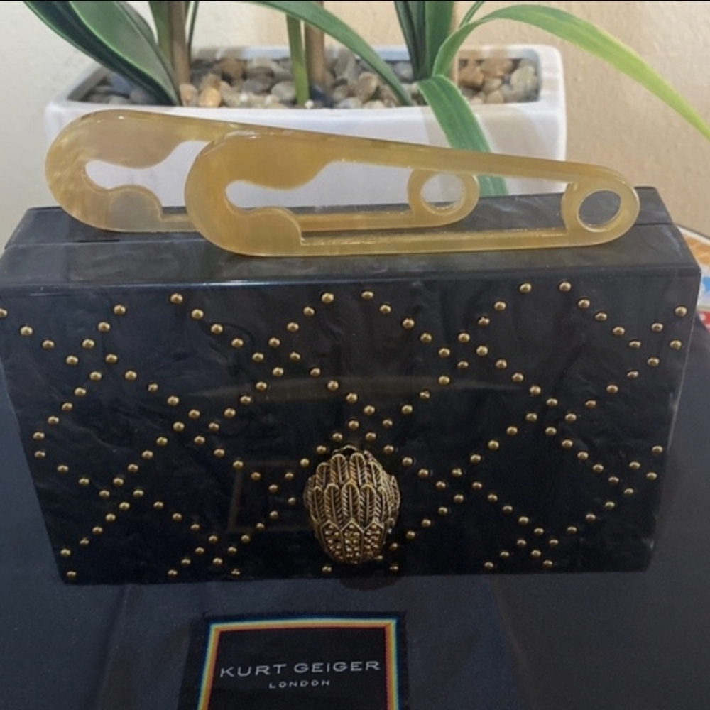 KURT GEIGER Safety Pin Box Clutch